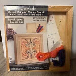 Leisure arts Stitched String Shadow Box Kit Royal Jester NEW